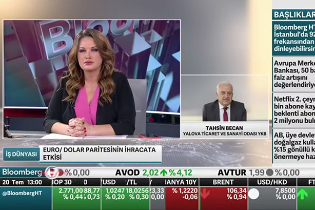 Tahsin Becan, Chairman of YTSO Board of Directors, made evaluations on the agenda on BloombergHT channel.