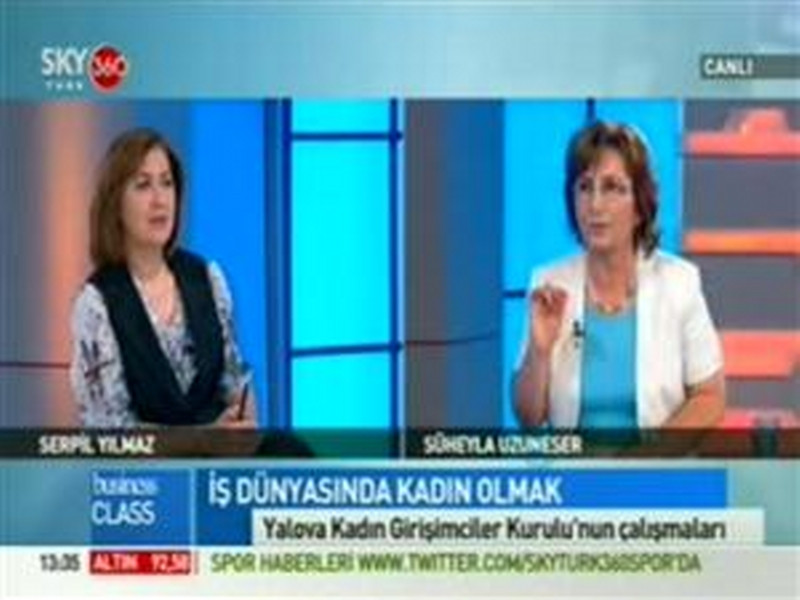 YTSO İl Kadın Girişimciler Kurulu Başkanı Süheyla Uzuneser  Sky- Türk 360 Televizyon Kanalında Canlı Yayına Katıldı 