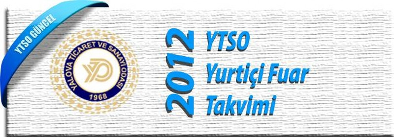 YTSO 2012 Yurtiçi fuar organizasyon takvimi