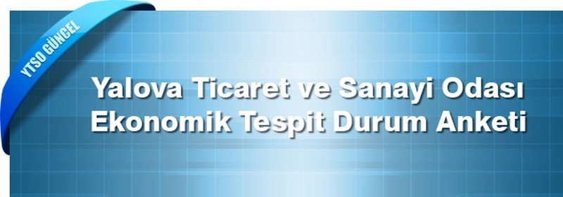 Yalova Ticaret ve Sanayi Odası Ekonomik Durum Anketi