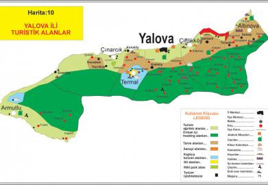 Yalova'da bulunan tüm turistik alanlar